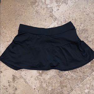 Black Flowy Athletic Skort